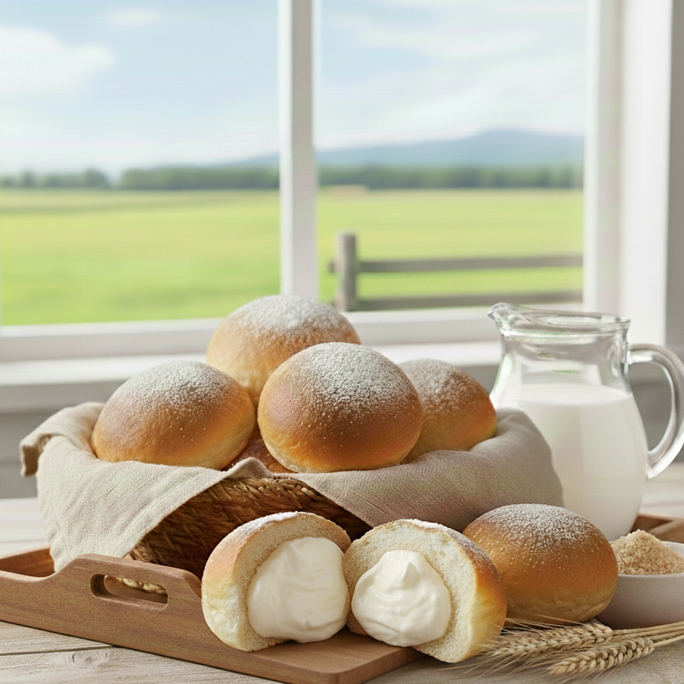 焼きたてのミルクパン